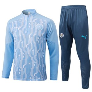 Felpa Allenamento Manchester City 2024 2025 Blu Felpa Allenamento Manchester City 2024 2025 Blu