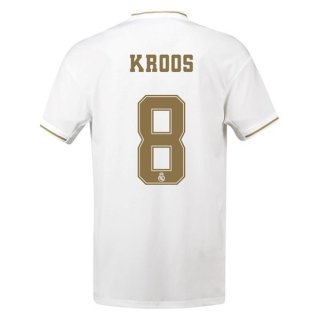 Maglia Real Madrid NO.8 Kroos Home 2019 2020 Bianco Maglia Real Madrid NO.8 Kroos Home 2019 2020 Bianco