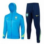 Felpa Cappuccio Brasile 2024 2025 Blu 3