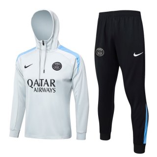 Felpa Cappuccio PSG 2024 2025 Grigio 5 Felpa Cappuccio PSG 2024 2025 Grigio 5
