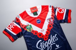 Thailandia Maglia Sydney Roosters Anzac 2018 Blu