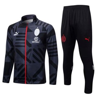 Giacca AC Milan 2023 2024 Grigio Rosso Giacca AC Milan 2023 2024 Grigio Rosso
