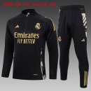 Bambino Felpa Allenamento Real Madrid 2024 2025 Nero Giallo 3
