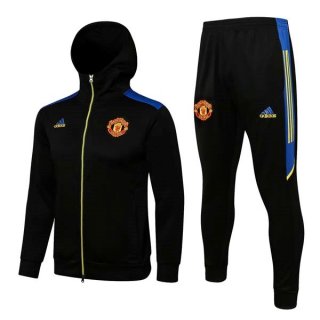 Felpa Cappuccio Manchester United 2021 2022 Nero Felpa Cappuccio Manchester United 2021 2022 Nero