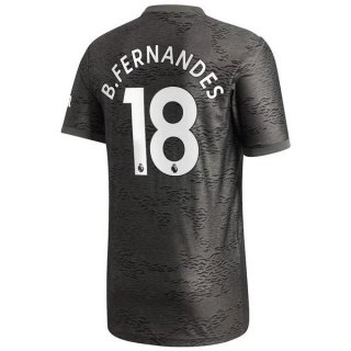 Maglia Manchester United NO.18 B. Fernandes Away 2020 2021 Nero Maglia Manchester United NO.18 B. Fernandes Away 2020 2021 Nero