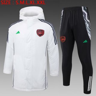 Piumino Arsenal Set Completo 2024 2025 Bianco Piumino Arsenal Set Completo 2024 2025 Bianco