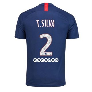 Maglia Paris Saint Germain NO.2 T.Silva Home 2019 2020 Blu Maglia Paris Saint Germain NO.2 T.Silva Home 2019 2020 Blu