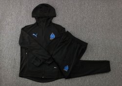 Felpa Cappuccio Set Completo Marseille 2022 2023 Nero