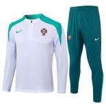Felpa Allenamento Portogallo 2024 2025 Bianco Verde