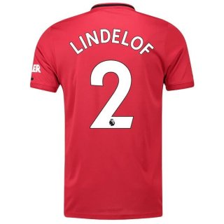 Maglia Manchester United NO.2 Lindelof Home 2019 2020 Rosso Maglia Manchester United NO.2 Lindelof Home 2019 2020 Rosso