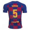 Maglia Barcellona NO.5 Sergio Home 2019 2020 Blu Rosso
