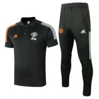 Polo Set Completo Manchester United 2020 2021 Nero Polo Set Completo Manchester United 2020 2021 Nero