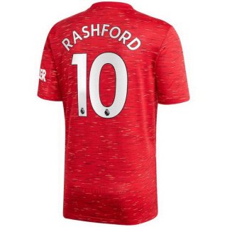 Maglia Manchester United NO.10 Rashford Home 2020 2021 Rosso Maglia Manchester United NO.10 Rashford Home 2020 2021 Rosso