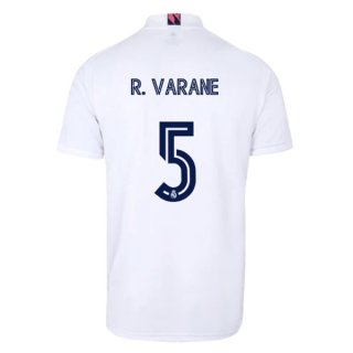 Maglia Real Madrid Home NO.5 Varane 2020 2021 Bianco Maglia Real Madrid Home NO.5 Varane 2020 2021 Bianco