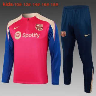 Bambino Felpa Allenamento Barcellona 2024 2025 Rosso Blu Bambino Felpa Allenamento Barcellona 2024 2025 Rosso Blu