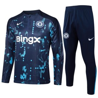 Felpa Allenamento Chelsea 2024 2025 Blu 3 Felpa Allenamento Chelsea 2024 2025 Blu 3