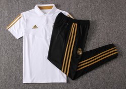 Polo Real Madrid Set Completo 2019 2020 Nero Bianco