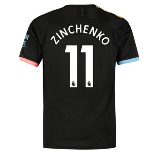Maglia Manchester City NO.11 Zinchenko Away 2019 2020 Nero Maglia Manchester City NO.11 Zinchenko Away 2019 2020 Nero