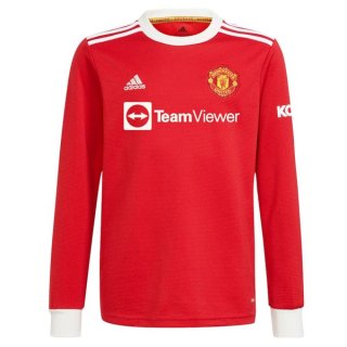 Thailandia Maglia Manchester United Home ML 2021 2022 Rosso Thailandia Maglia Manchester United Home ML 2021 2022 Rosso