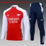 Bambino Felpa Allenamento Arsenal 2024 2025 Rosso Bianco 3