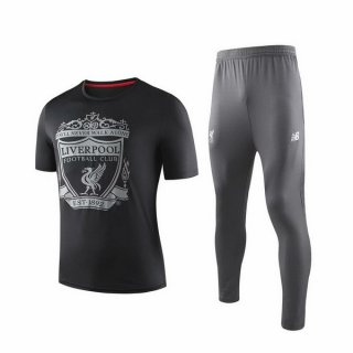 Maglia di Formazione Liverpool Set Completo 2019 2020 Nero Grigio Maglia di Formazione Liverpool Set Completo 2019 2020 Nero Grigio