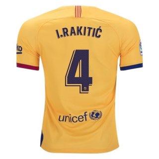 Maglia Barcellona NO.4 I.Rakitic Away 2019 2020 Giallo Maglia Barcellona NO.4 I.Rakitic Away 2019 2020 Giallo