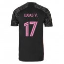 Maglia Real Madrid Terza NO.17 Lucas V. 2020 2021 Nero