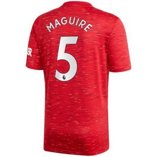 Maglia Manchester United NO.5 Maguire Home 2020 2021 Rosso Maglia Manchester United NO.5 Maguire Home 2020 2021 Rosso