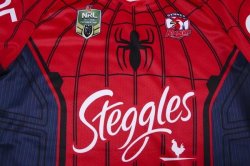 Thailandia Maglia Sydney Roosters Spider Man 2017 2018 Rosso