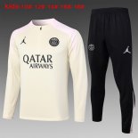 Bambino Felpa Allenamento PSG 2024 2025 Giallo Rosa 3
