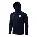 Felpa Cappuccio Manchester City 2022 2023 Blu Oscuro