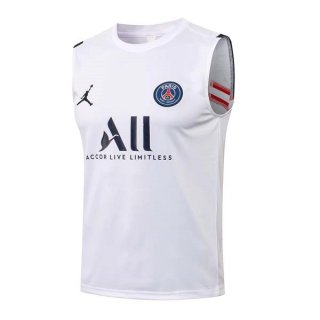 Maglia Paris Saint Germain Senza Maniche 2022 Bianco Maglia Paris Saint Germain Senza Maniche 2022 Bianco