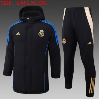 Piumino Real Madrid Set Completo 2024 2025 Nero Piumino Real Madrid Set Completo 2024 2025 Nero