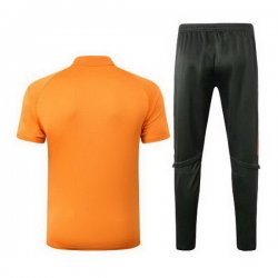 Polo Set Completo Manchester United 2020 2021 Arancione Nero