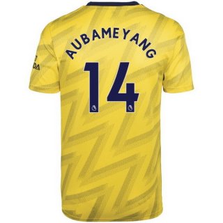 Maglia Arsenal NO.14 Aubameyang Away 2019 2020 Giallo Maglia Arsenal NO.14 Aubameyang Away 2019 2020 Giallo
