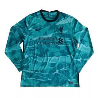 Thailandia Maglia Liverpool Away ML 2020 2021 Blu Thailandia Maglia Liverpool Away ML 2020 2021 Blu