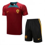 Maglia Formazione Portogallo Set Completo 2022 2023 Rosso