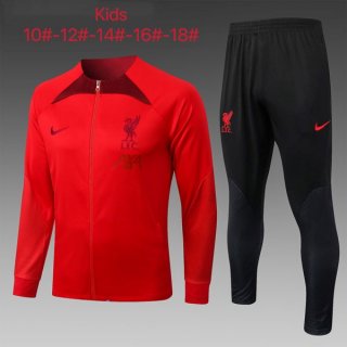 Bambino Giacca Liverpool 2023 Rosso Nero Bambino Giacca Liverpool 2023 Rosso Nero