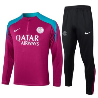 Felpa Allenamento PSG 2024 2025 Porpora Rosso 3 Felpa Allenamento PSG 2024 2025 Porpora Rosso 3
