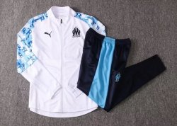 Felpa Marseille 2020 2021 Blu Bianco