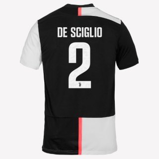 Maglia Juventus NO.2 De Sciglio Home 2019 2020 Bianco Nero Maglia Juventus NO.2 De Sciglio Home 2019 2020 Bianco Nero