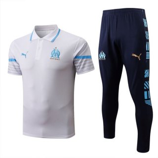 Polo Marseille Set Completo 2022 2023 Bianco Polo Marseille Set Completo 2022 2023 Bianco