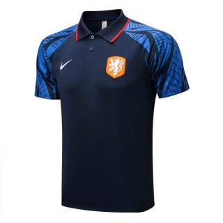Polo Paesi Bassi 2022 2023 Blu Polo Paesi Bassi 2022 2023 Blu