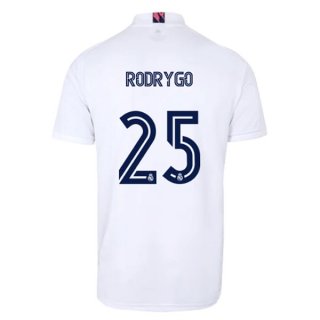 Maglia Real Madrid Home NO.25 Rodrygo 2020 2021 Bianco Maglia Real Madrid Home NO.25 Rodrygo 2020 2021 Bianco