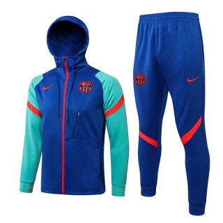 Felpa Cappuccio Barcellona 2022 Blu Verde Felpa Cappuccio Barcellona 2022 Blu Verde