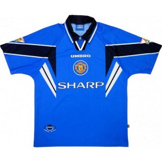 Thailandia Maglia Manchester United Replica Away Retro 1997 1998 Blu Thailandia Maglia Manchester United Replica Away Retro 1997 1998 Blu