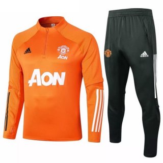 Giacca Manchester United 2020 2021 Arancione Nero Giacca Manchester United 2020 2021 Arancione Nero