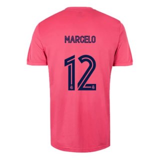 Maglia Real Madrid Away NO.12 Marcelo 2020 2021 Rosa Maglia Real Madrid Away NO.12 Marcelo 2020 2021 Rosa