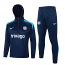 Felpa Cappuccio Chelsea 2024 2025 Blu