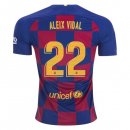 Maglia Barcellona NO.22 Aleix Vidal Home 2019 2020 Blu Rosso